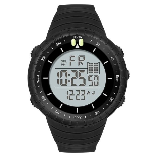SANDA Brand Herr Kronograf Watch Mode Man LED Digital Vattentät Klocka Militär Armbandsur relogio masculino Black White
