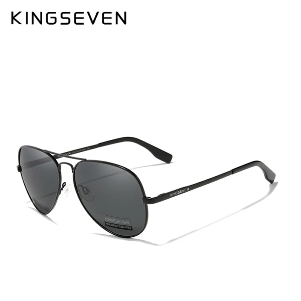 KINGSEVEN Brand Herr Solglasögon i aluminium 2022 Nya Polariserad UV400 Spegel Solglasögon för män Kvinnor För Herr Oculos de sol 7735 Black Gray