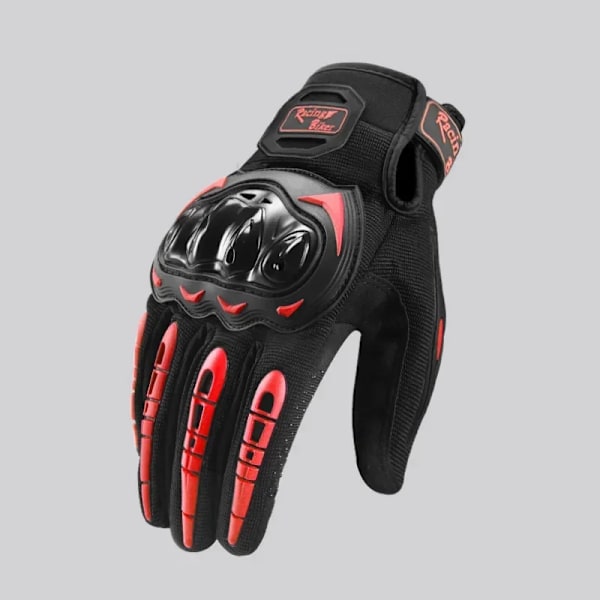 Nyskapande Dödskalle Termiska Motorcykelhandskar Guantes Vattentäta Pekskärm Helfinger Läder Anti-Fall Moto Halkfria Åkhandskar Herr green L