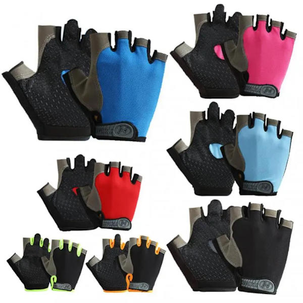 Halvfinger Cykelhandskar Andas Cykelhandskar Andas Män Kvinnor Half Finger Handskar Cykel Sporthandskar Bracer M