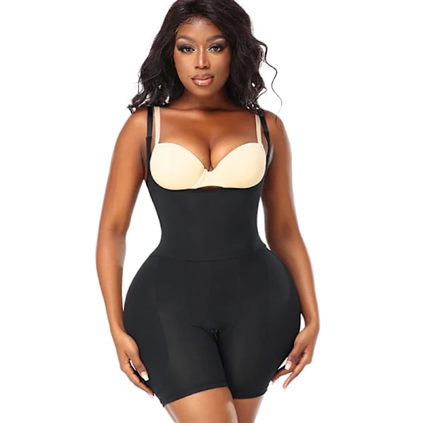 Side Butt Pads Shapewear Body för kvinnor Magkontroll Butt Lifter Underkläder Timglas Body Shaper Vadderad korsett Bigger Booty Black XL