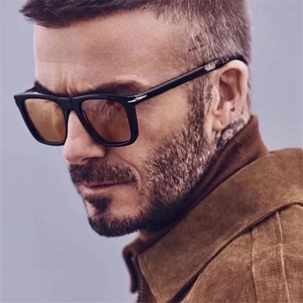 2022 klassiska fyrkantiga solglasögon för män Modemärke Designer Nit Retro Solglasögon för kvinnor UV400 Beckham Style Driver Glasögon leopard gray AS