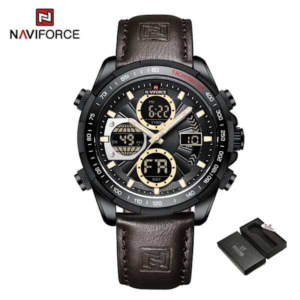 Nya NAVIFORCE mode militärklockor för män lyxiga original watch ​Vattentät kvarts armbandsur Gåva BYDBN-BOX