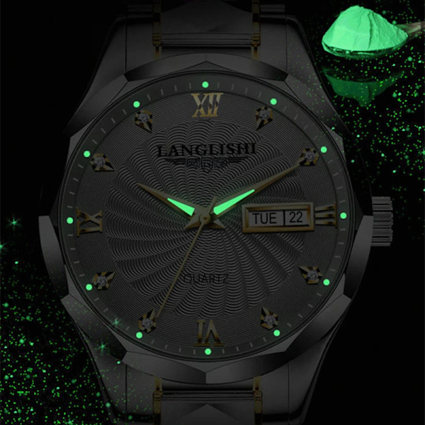 Gratis släpp watch Herr Quartz Herrklockor Topp Lyx Watch Man Guld Rostfritt stål Relogio Masculino Vattentät golden white