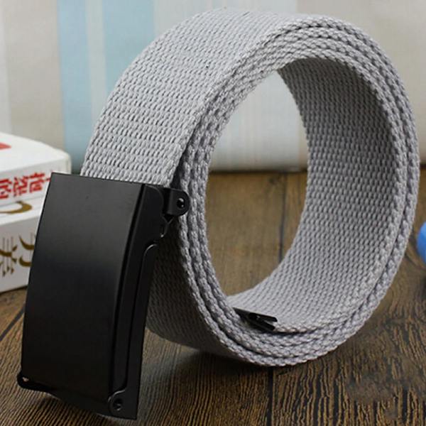 Män Kvinnliga Jeans Bälte Militär Nylon Justerbart Bälte Utomhus Resor Taktisk Midjebälte Metall Unisex Spänne Byxor Byxor 120cm Coffee 120cm