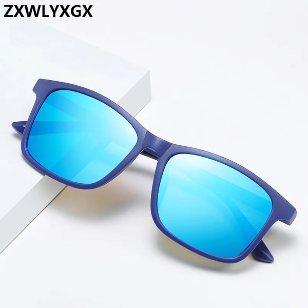 Varumärkesdesign Klassiska polariserade solglasögon Män Kvinnor Kör fyrkantig ram Mode Solglasögon Man Goggle UV400 Gafas De Sol C5 Polarized
