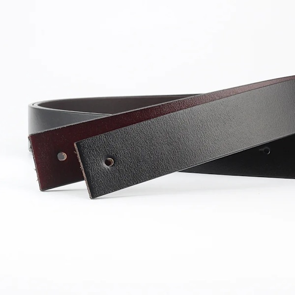 Cowskin Cow Bälte i äkta läder Inget spänne för smidigt spänne Cowboy 5 färger Bälten Body utan spänne för män Tillbehör Red 100cm