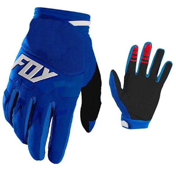 Smartfox Top Race Cykelhandskar Fox Mountain Cykel Landsvägscykel Motorcykelhandskar Bmx Atv Mtb Endurohandskar För Motocross Unisex All-Blue-Red--Logo M
