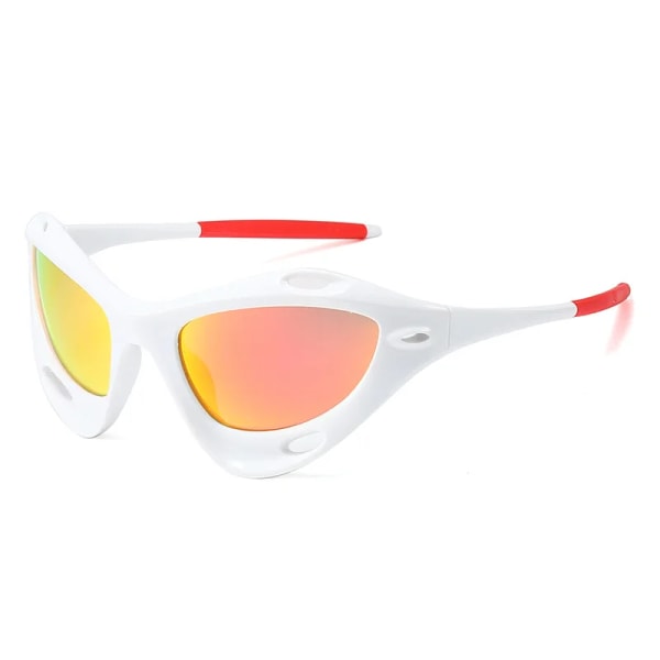 Helbåge Steampunk Sportsolglasögon för män 2023 Lyxmärke Gothic Punk Lyx Punk Solglasögon Skärmar Herr Lentes De Sol Y2k Red Other