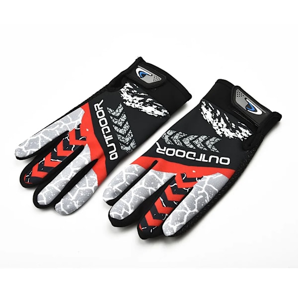 Unisex Thermal Warm Motorcykel Vinter Höst Cykelhandskar Racing Motocross Ridning Utomhushandskar MTB Bike Cykel Cykelhandskar Red M