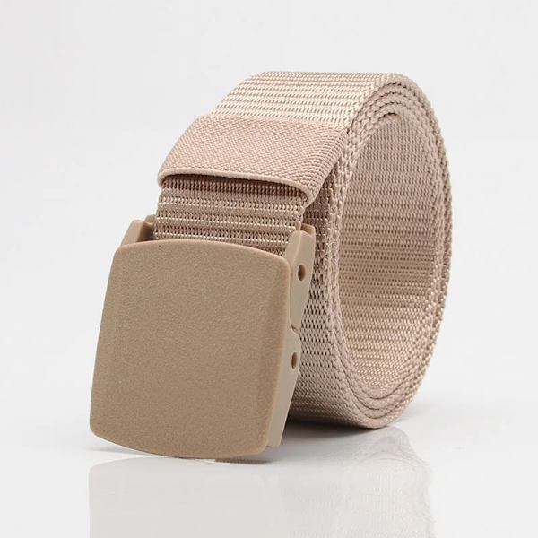 Barnbälte Herr Kvinnor Pojkar Nylon utomhus Taktiska bälten Anti-allergi Studenter Sport Militär träning Midjeband Beige 80cm
