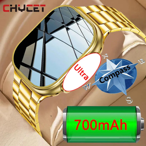 CHYCET GN8 Smart Watch Herr 700mAh Batteriringning 2,01 tum Smartwatch NFC Man Watch 8 Ultra PK HK9 PRO HK8 PRO MAX Black HY add OE HY