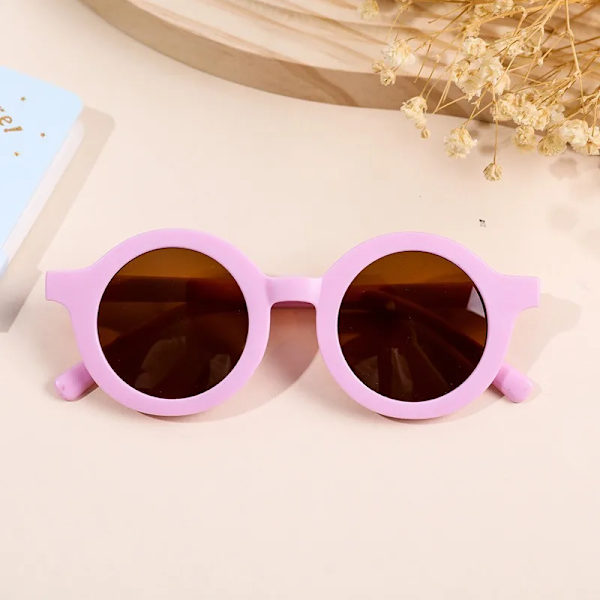 2023 Mode Runda Barn Solglasögon Klassiska Söta Flickor Pojkar Barn Solglasögon UV400 Skyddsglasögon Baby De Sol Gafas C-purple