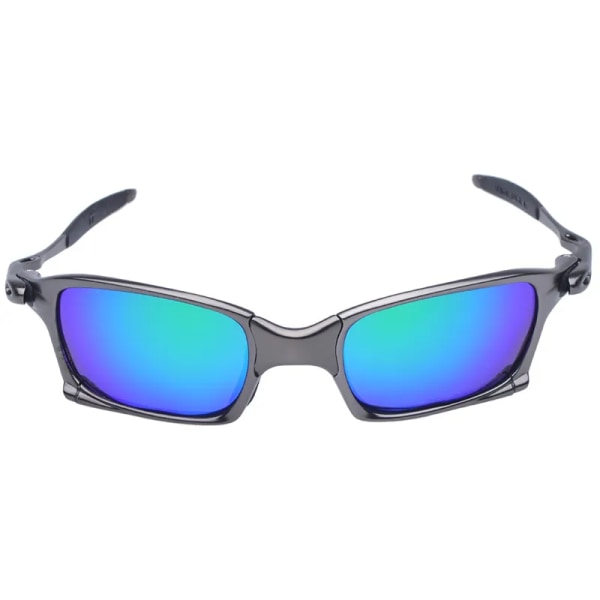 MTB Man Polarized Solglasögon Cykelglasögon UV400 Fiskesolglasögon Metall Cykelglasögon Cykling Glasögon Ridglasögon A1-1 Sky Blue