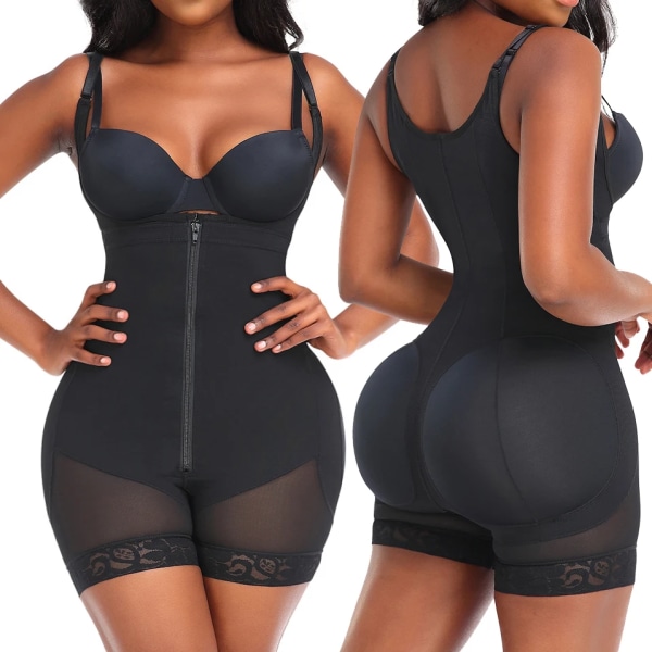 Fajas Colombianas Reduktiva gördlar Pärmar och Shapers Body Shapewear Dam Butt Lifer Platt mage Postpartum Waist trainer Black L