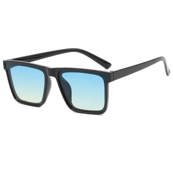 Nya fyrkantiga solglasögon män svarta glasögon PC-linsskydd Oculos glasögon herr solglasögon Gafas Blue Other