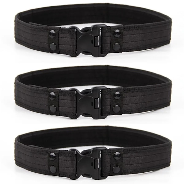 Army Style Stridsbälten Snabbkoppling Taktiskt bälte Mode Män Militär Canvas Midjeband Utomhus Jakt Vandringsredskap 8 färger Black 1 45to47inch