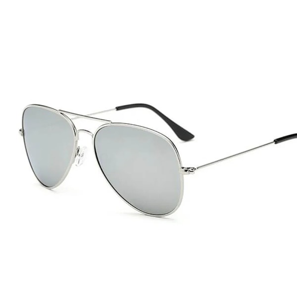 Varumärke Design Klassiska Aviation Solglasögon Dam Spegelkörning Retro Båge Polit Solglasögon Man UV400 Gafas De Sol För Män SilverSilver