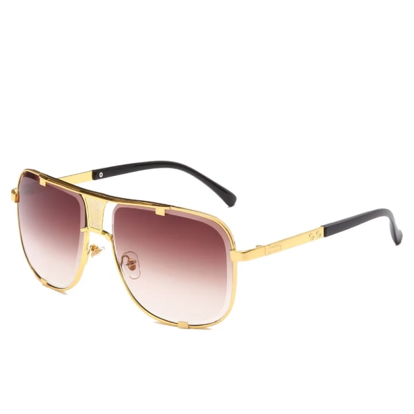 Mode Metall gradient fyrkantig båge herrsolglasögon märke Design körsolglasögon Vintage solglasögon oculos de sol C5 Other
