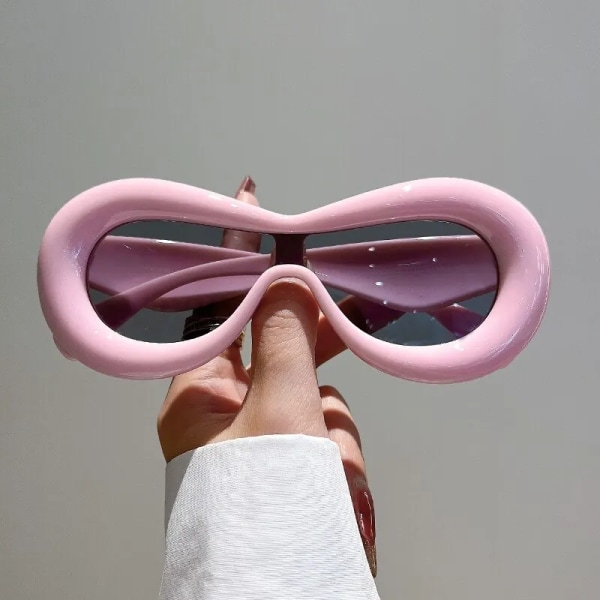 Nytt i Ovala solglasögon för män Kvinnor Mode Retro märkesdesign Solglasögon Glasögon Kvinnlig Godisfärg Goggle Solglasögon Yellow
