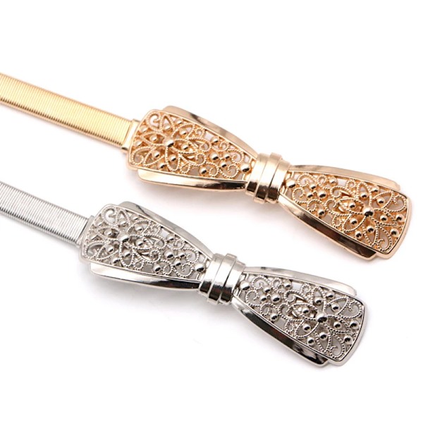 Brett resårbälte Enfärgad Korsettbälte Metallspänne Dammode Cummerbands Stretch Cinch Midjeband Klänning Midjebälte #YY Gray