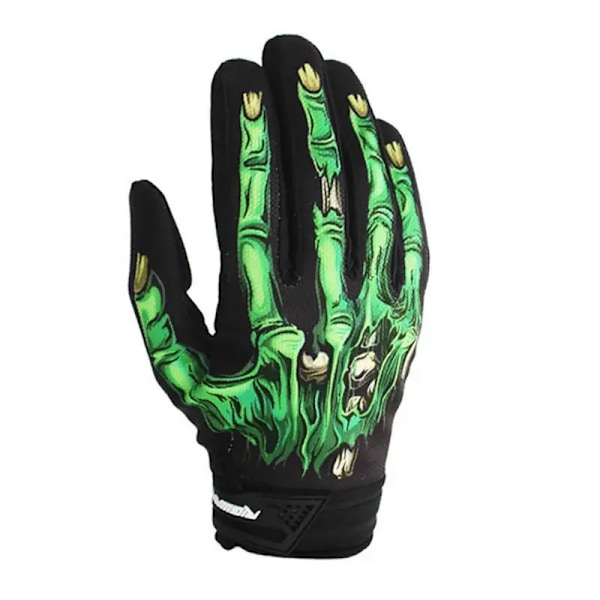 Skeleton Ridhandskar Mode Halkfri Andningsbar Slitbeständig Långfinger Cykel Motorcykel Fitness Utomhussportutrustning green M