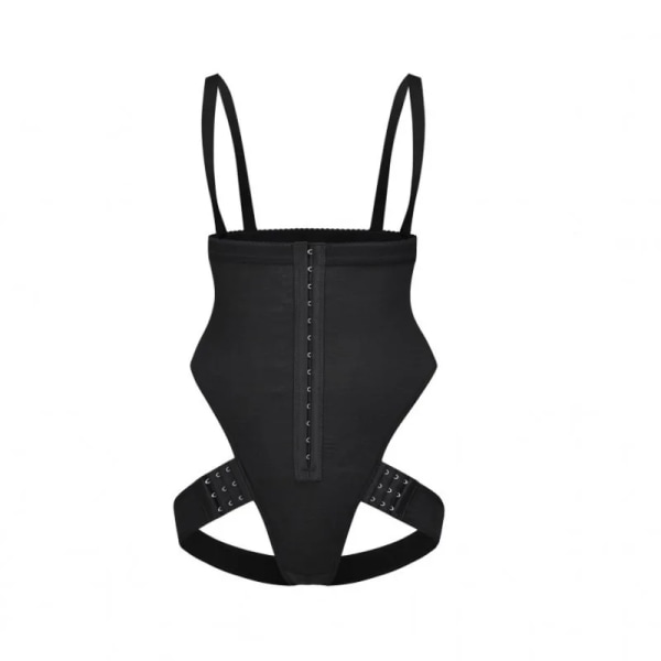 Plus Size Hög midja rumplyftare Magekontroll Trosa Booty Lift Dragunderkläder Shaper Waist Trainer Korsett Shapewear Black S