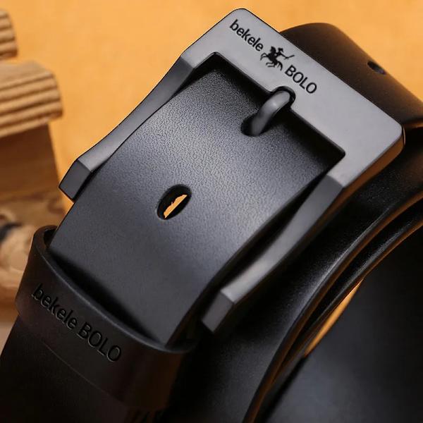Nytt högkvalitativt lyxmärke äkta läderbälte Herr Svart Pin Spänne Designe Business Bälten Band cinturones para hombre 2022 CBlack buckle Brown 100cm