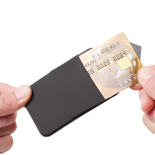 Universal mobiltelefon plånbok korthållare män Elastisk mobiltelefon plånbok Kredit ID-kort hållare självhäftande case klisterväska Gold(.2643)