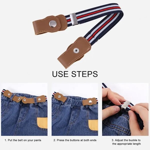 Barns osynliga bälte Elastiskt latbälte Inget besvärligt Baby Snap Typ Pojkar och Flickor Dagis Barn Småbarn Härligt bälte banner