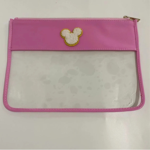 Transparent kosmetisk väska för kvinnor PVC Nylon Vattentät sminkväska Rese Genomskinlig organizer Badtoalett Tvätt Snackväska no patch(.317)