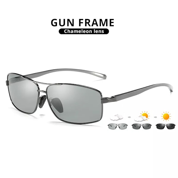 LIOUMO Top Photochromic Solglasögon Män Kvinnor Polariserade kameleontglasögon Körglasögon Antireflex solglasögon zonnebril heren Gun frame LIOUMO