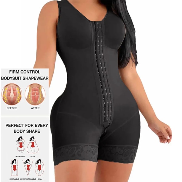 Postpartum gördel BBL Postoperativ Body Shapewear komprimerat stål Fajas Skims Korsett Bantning Body Shaper Plus Size Beige S