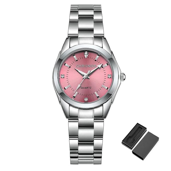 CHRONOS Elegant Watch Lyx Dammodemärke Armbandsur Japan Movement Rostfritt stål Present till kvinnlig flickvän CH2304 with Box