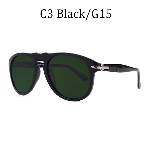 AOZE lyx Klassisk Vintage Pilot Steve Style Polariserade Solglasögon Män Körning Brand Design Solglasögon Oculos De Sol 649 649 C3 Other
