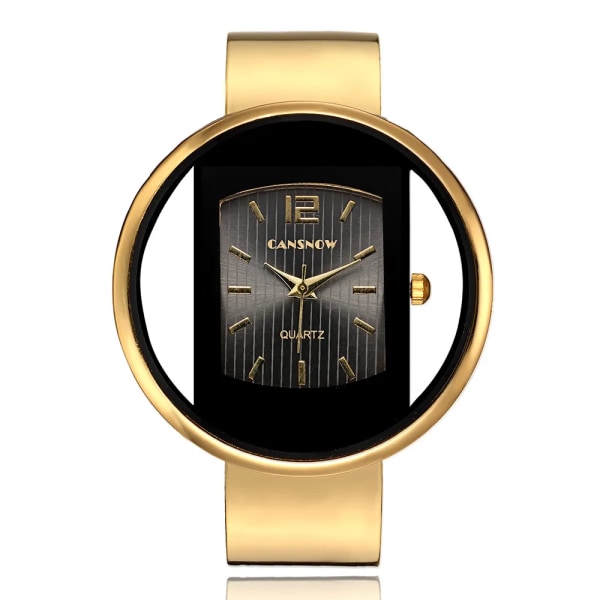 Lyxmärke Guld Silver Damklockor Stål Watch Creative Girl Quartz Armbandsur Saat Montre Relogio Feminino Gold White