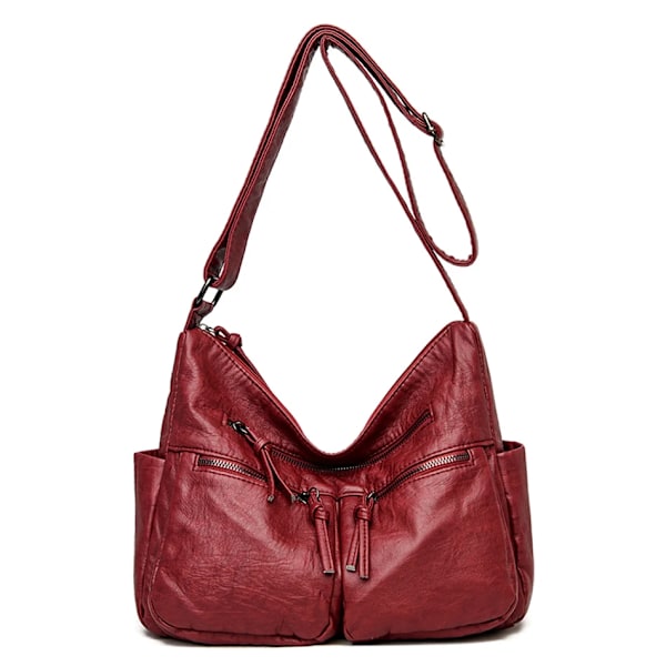 Högkvalitativa lyxiga handväskor i läder Damväskor Designer Crossbody-väskor för kvinnor Nya Bolsa Feminina Sac A Main Style1-Burgundy