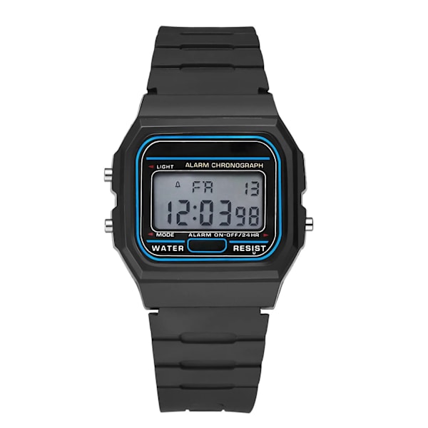 Mode män Digitala armbandsur Sport Army Green Herrklockor Lyx LED Elektronisk klocka Vattentät fyrkantig urtavla Reloj Hombre 493-black