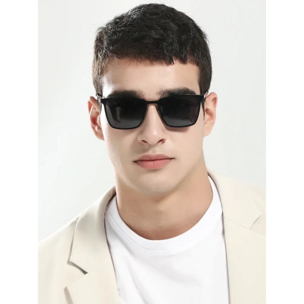 ZXWLYXGX Varumärkesdesign Klassiska polariserade solglasögon Män Kvinnor Kör fyrkantig ram Mode Solglasögon Man Goggle Gafas De Sol C4 Polarized