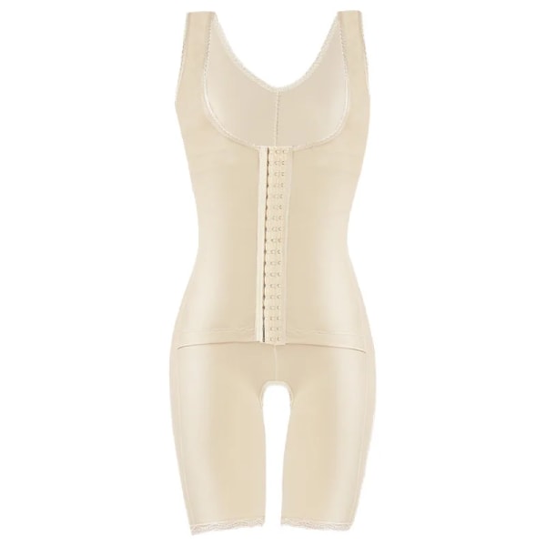 GUUDIA Bodysuit med öppen byst Shapewear Lång bål Magkontroll Shapers Släta ut Mjuk frirkontroll Kroppsformare Lår Slimmare Beige L