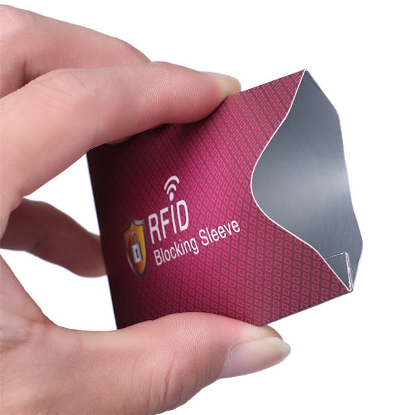 5 st Ny stöldskydd för RFID-kreditkortsskydd Blockerande korthållare ärm Hudfodral Case Case Horizontal Carbon