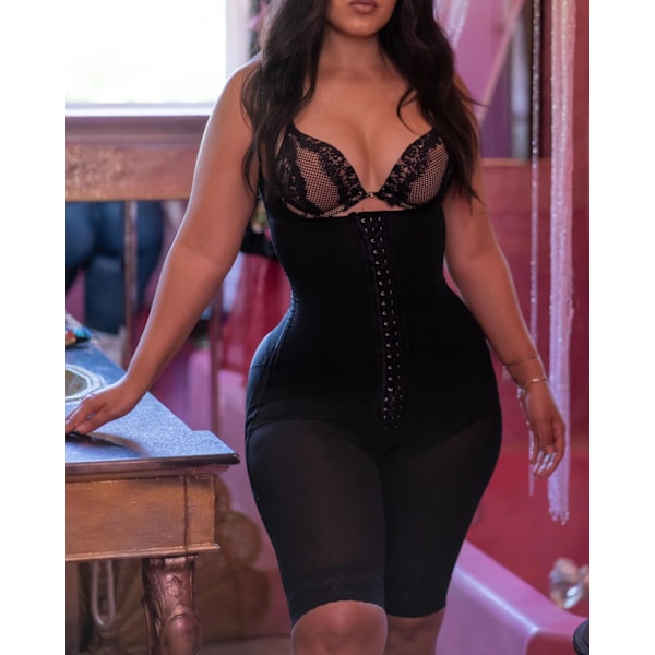 Faja Colombianas Body Shaper Shaping Underkläder Högkompressionsplagg Shapewear Skims Post Surgery Steg 2 BBL Black L