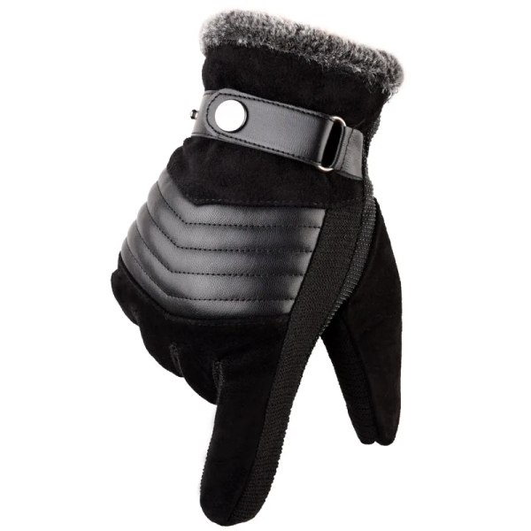 Kalltåliga unisex vattentäta vinterhandskar Cykling Motorcykel Varma handskar Pekskärm Kallt väder Vindtät Anti-halk utomhus Brown Style A