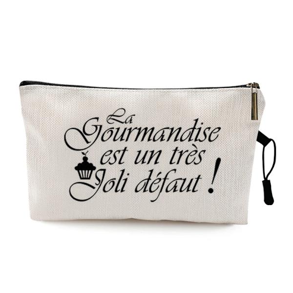 Teacher's Day Examen Present Cosmetic Bag Super Atsem Merci Maitresse Print Kvinnor Neceser Sminkväska Påse Organizer Pattern 19 22 x 13 CM