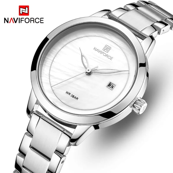 NAVIFORCE Toppmärke Lyx Damklockor Vattentät mode Watch Kvinna Quartz Armbandsur Watch Feminino Montre Femme RGW BOX
