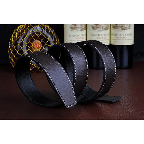 Nytt Lyxmärke Bälten Herr Högkvalitativ Nål Spänne Man Armband Äkta läder Midjeband Ceinture Herr Inget Spänne 3,8 cm H Bälte Black 110cm