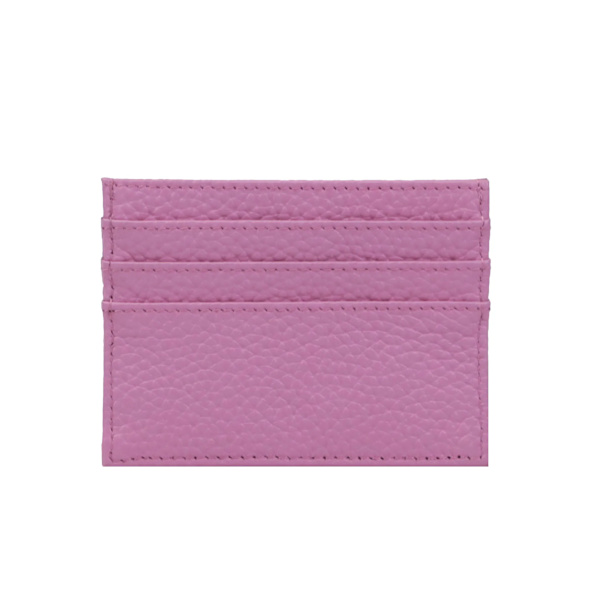 Anpassad 100 % koläder Pebble Mönster Kreditkortshållare Smal plånbok Män Kvinnor Plånbok Pocket Card Custom Initial Letters Case pink 0695