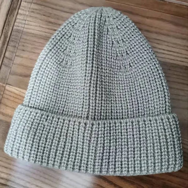 Vinterreflekterande Fiske Nattrunning Mössa för Män Kvinnor Dam Flickor Varm Mössa Utomhus Vindtät Stickad Mössa Gray free size