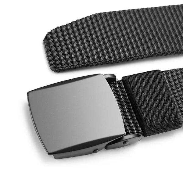 2022 Ny Canvas Herrbälte Mode Svart Nylon Utomhus Metall Automatiskt Spänne Casual All-match Lyxbälte Hane As shown(.2021) 115CM(.2021)