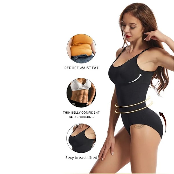 Body Shapewear Kvinnor Magkontroll Kroppsformare Rumpa Lyftning Öppen gren Bantning Stringtrosa Underkläder Shapers Korsett Bodysuit Coffe M